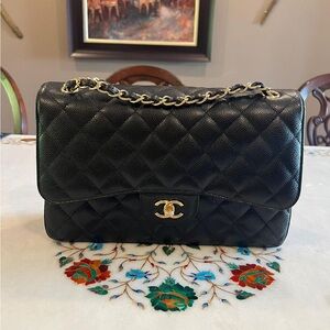 Classic Large Chanel double flap bag